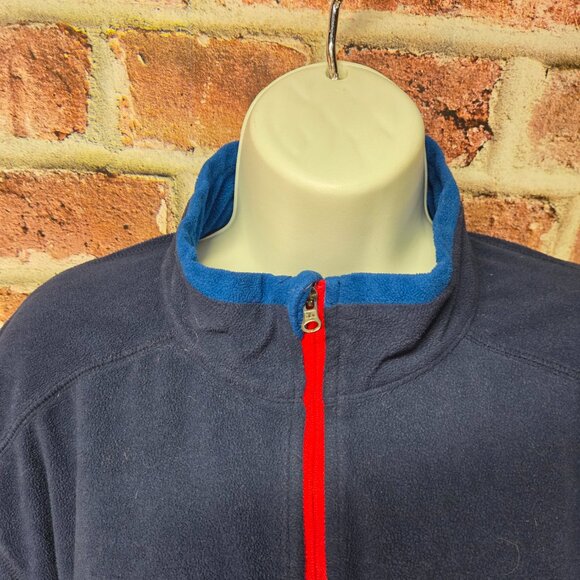 Columbia Sweater XL | Dark Blue Zip Up Fleece Outdoor Hiking Athleisure Classic - Picture 4 of 6